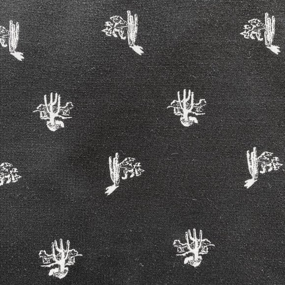 & Other Stories Black White Shift Mini Long Sleeve Dress Cactus Print 4 - Picture 14 of 15